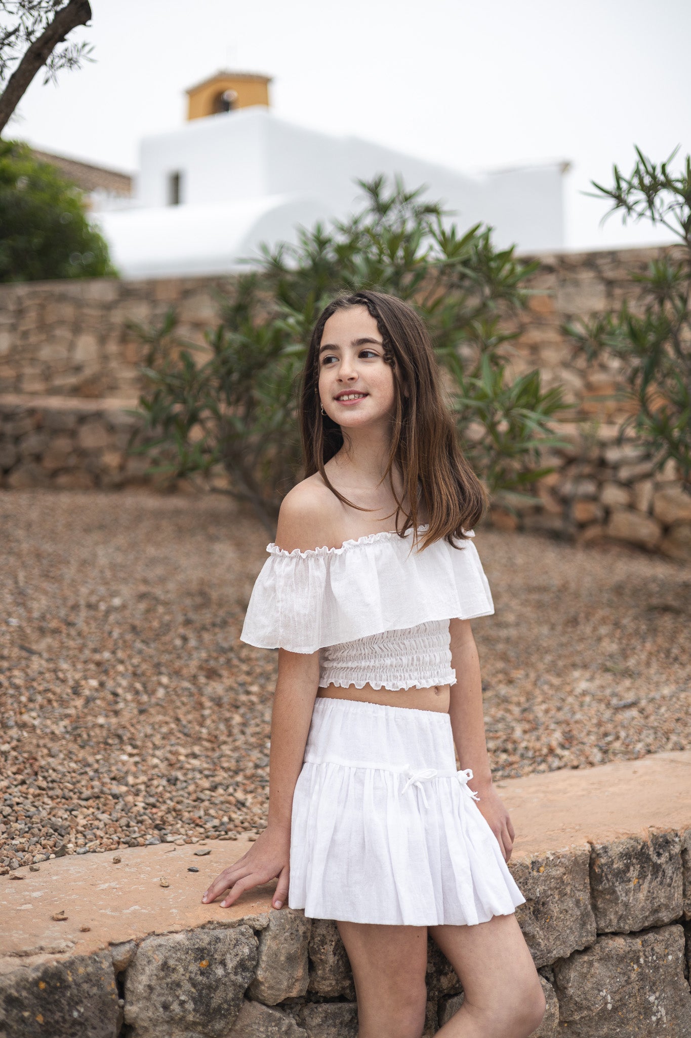 AIRA | Short Cotton Gauze Bubble Skirt